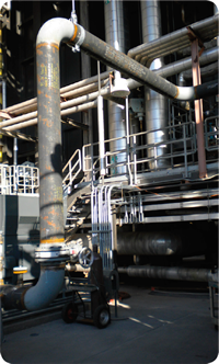 Picture of Two units completed and installed feedwater systems at the SRP Desert Basin in Casa Grande, Arizona.