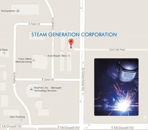 Map for Steam Generation Corporation
